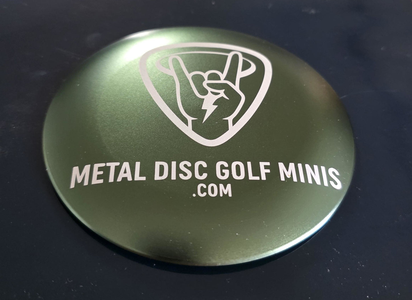 Forest Green Custom Metal Disc Golf Mini Marker