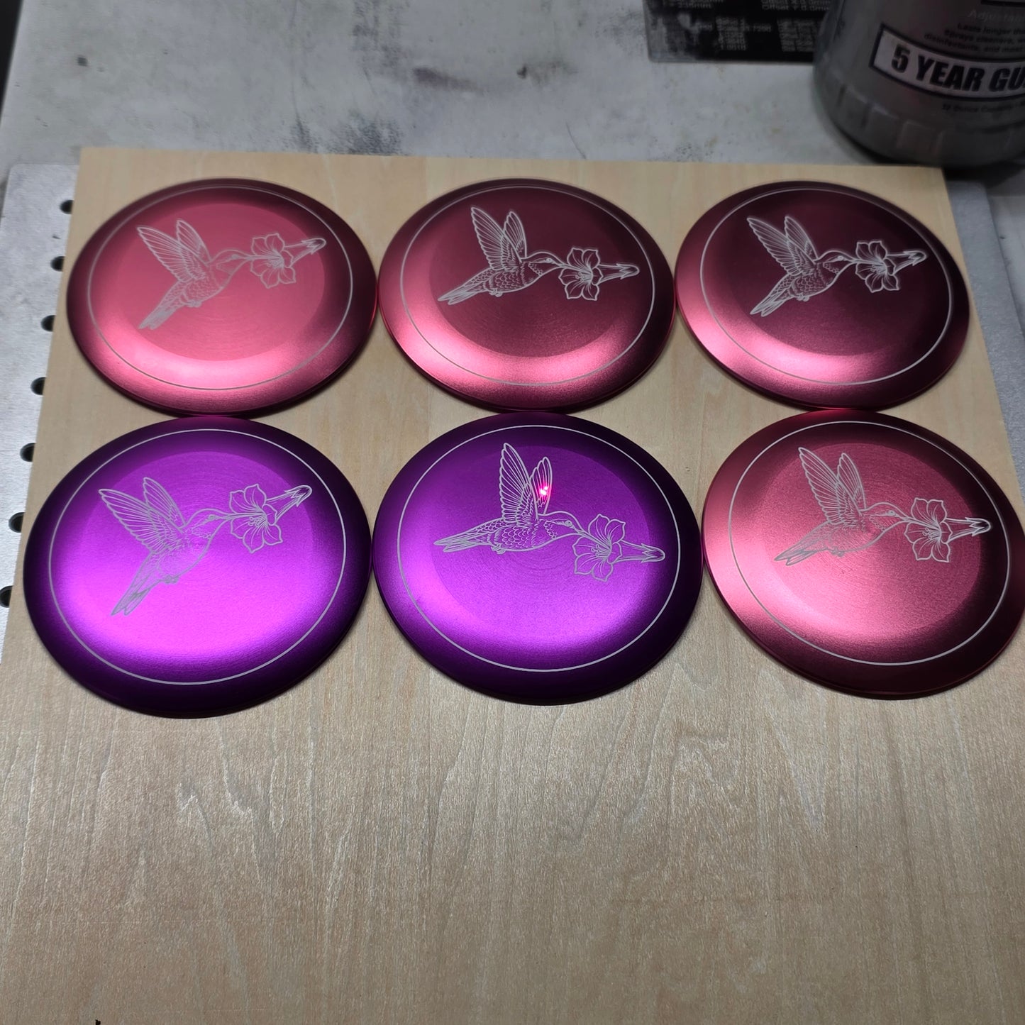 Pink Custom Metal Disc Golf Mini Marker