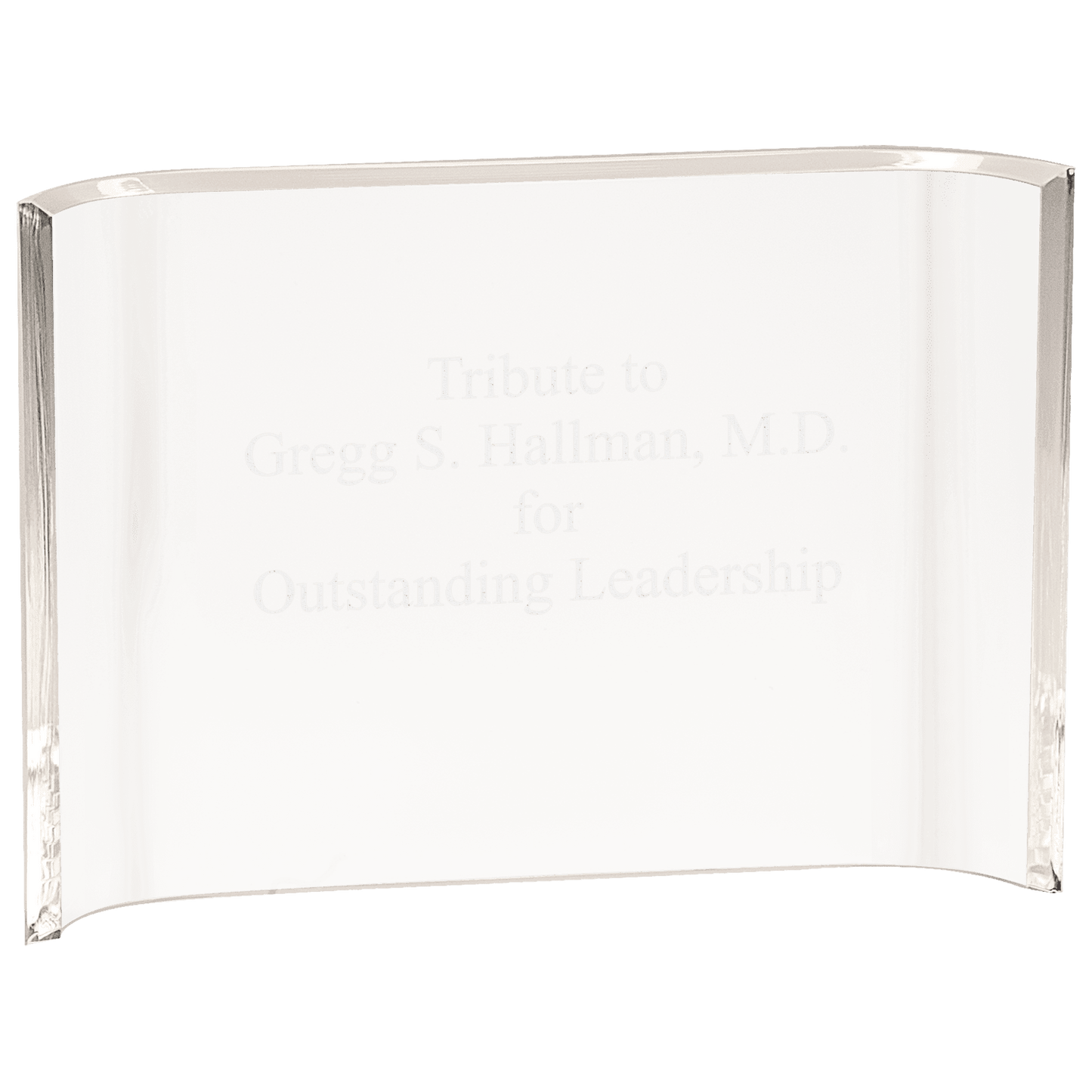 Custom Premier 10" x7" Clear acrylic Cresent