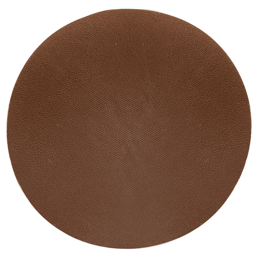 Custom 2" Round Genuine Leather Patch with Adhesive