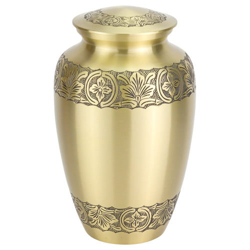 Custom Engraved Elegant Gold Urn For Adult Ashes