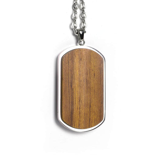 Collar colgante de madera personalizable
