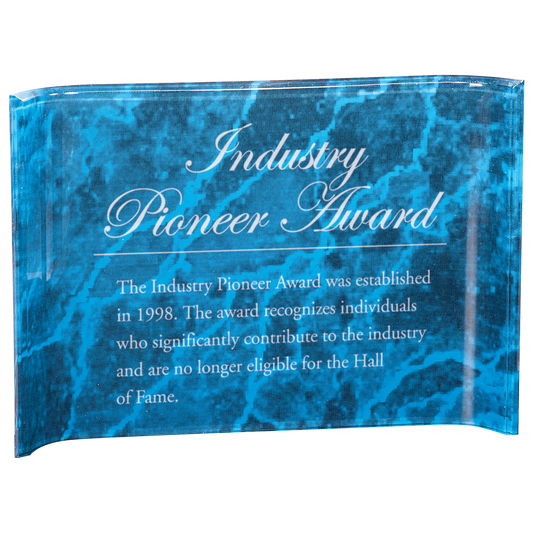 Custom 10"x7" Marbelized Acrylic Cresent Award