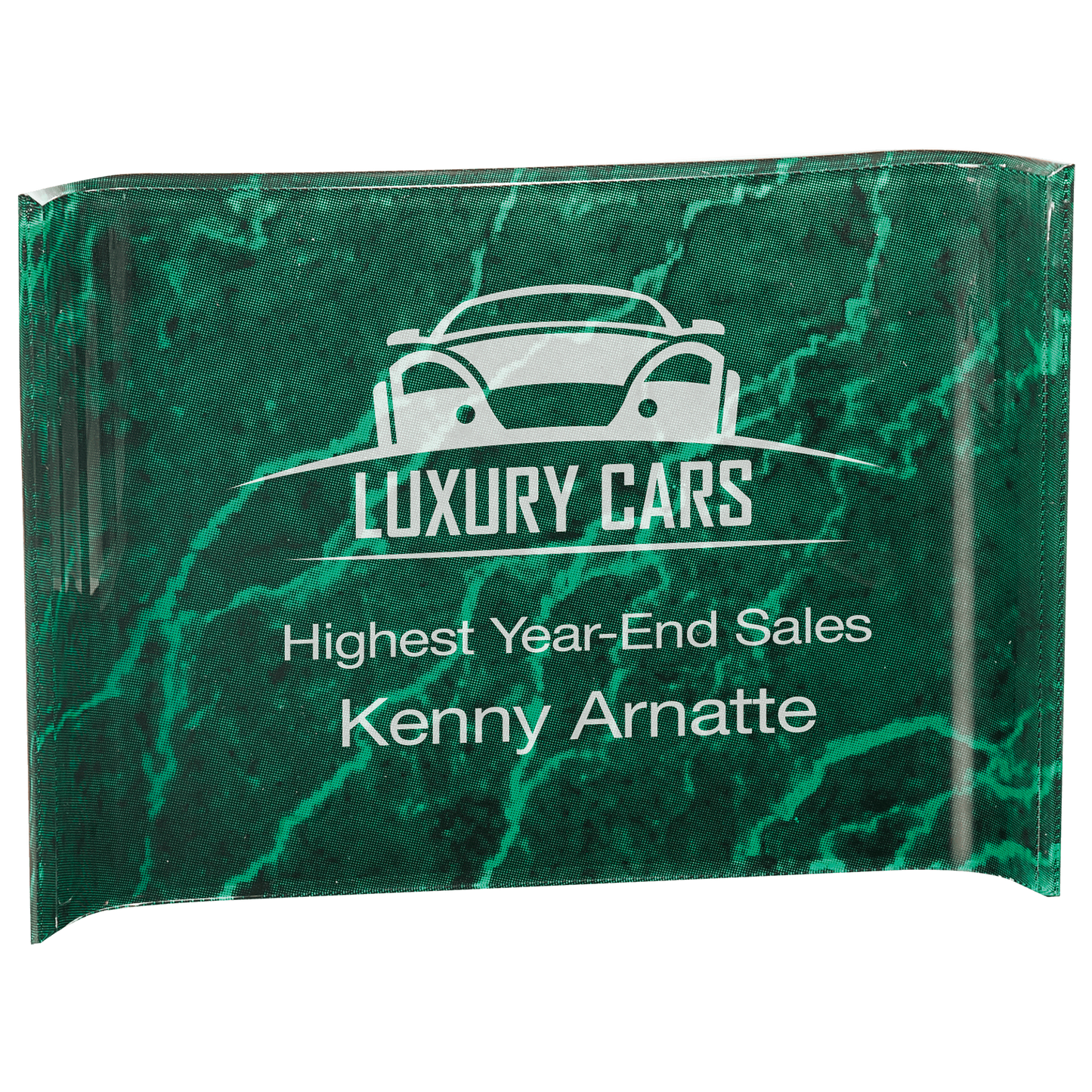 Premio Cresent de acrílico marmoleado personalizado de 10" x 7"