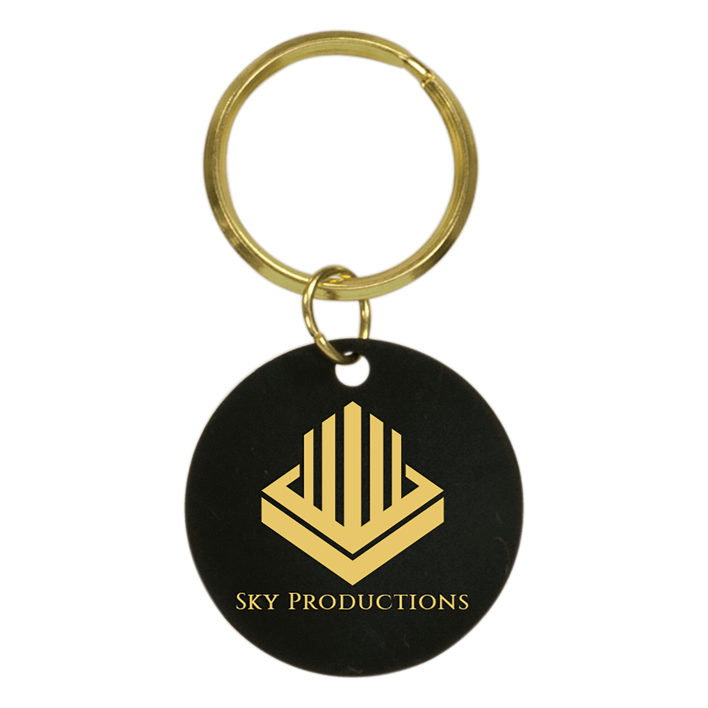Llavero circular de latón negro personalizado de 3,8 cm