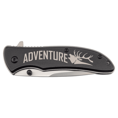Agregue su texto a este cuchillo de uso diario Bison River de 4 1/4" (EDC)