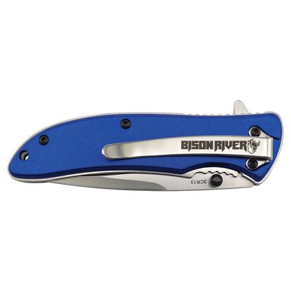 Agregue su texto a este cuchillo de uso diario Bison River de 4 1/4" (EDC)