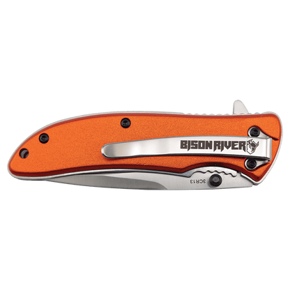 Agregue su texto a este cuchillo de uso diario Bison River de 4 1/4" (EDC)