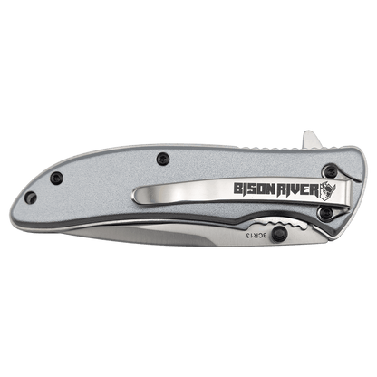 Agregue su texto a este cuchillo de uso diario Bison River de 4 1/4" (EDC)