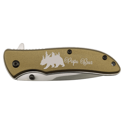 Agregue su texto a este cuchillo de uso diario Bison River de 4 1/4" (EDC)