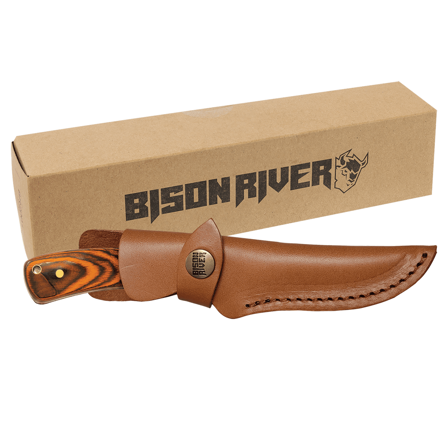 Custoimized for You Bison River 7 3/4" Stainless Steel fixed Blade Knife with Sheath