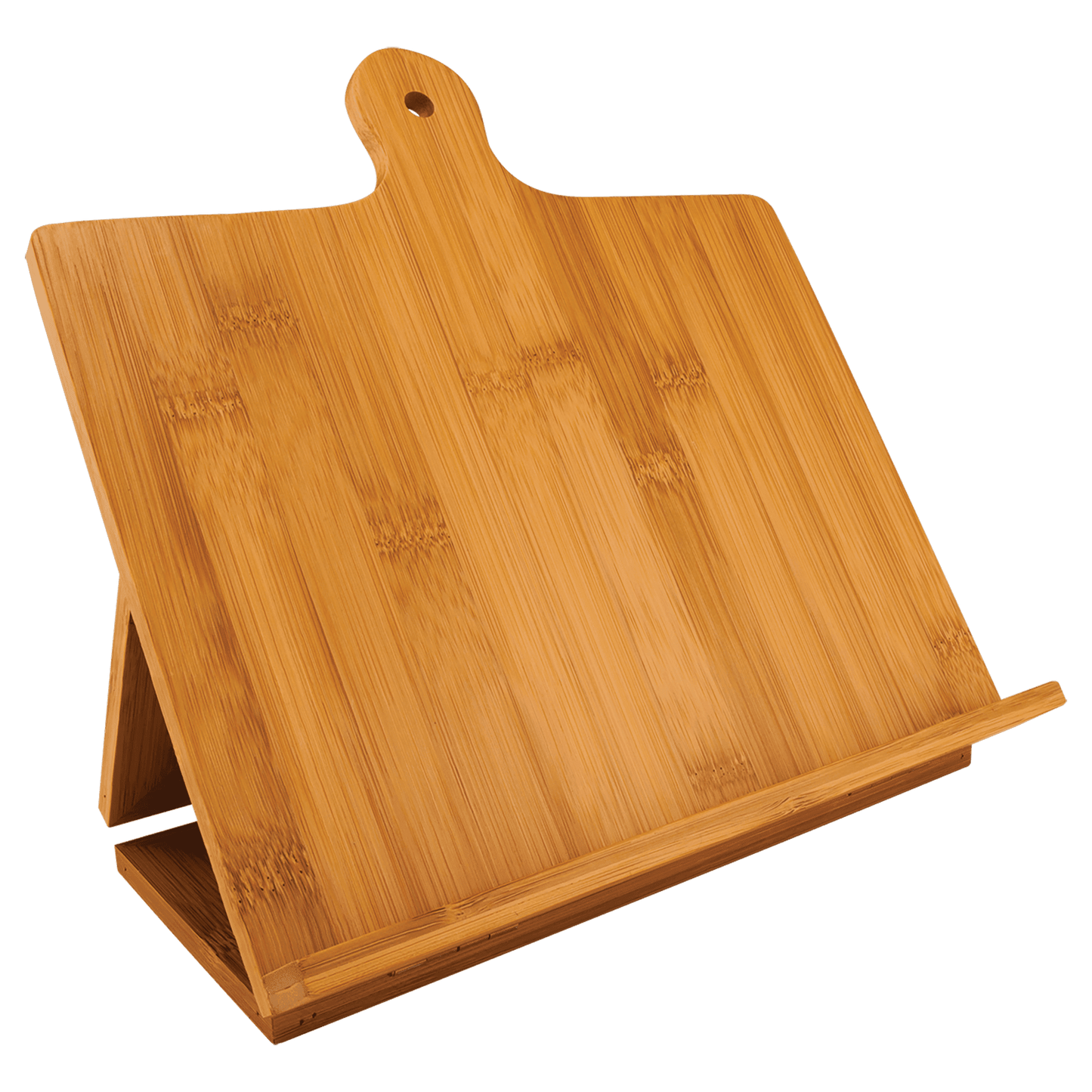 Caballete de chef personalizado de madera de bambú auténtica de 10 1/4 x 10 1/2"