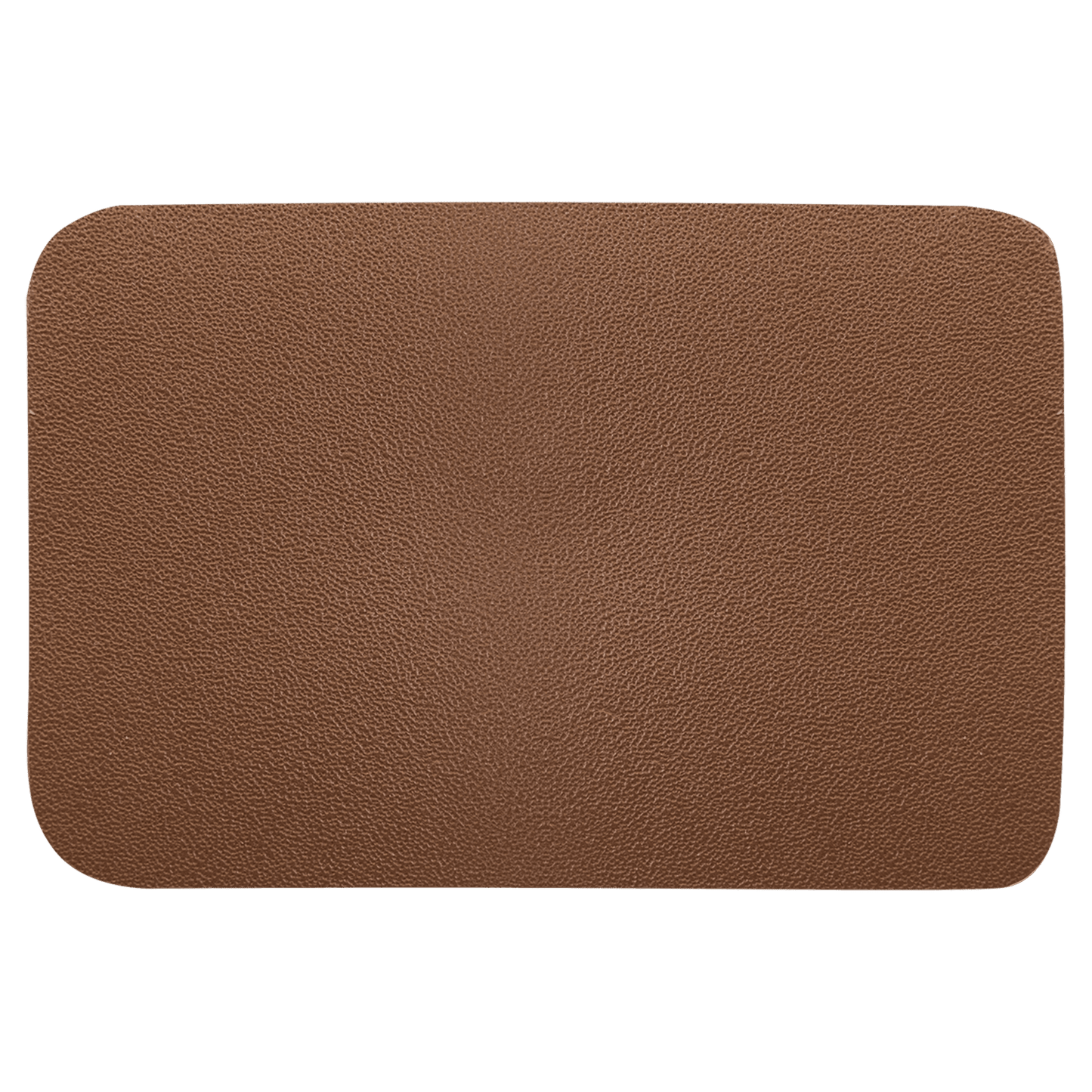 Custom 3" x 2" Rectangle Brown Genuine Leather Patch with Adhesive