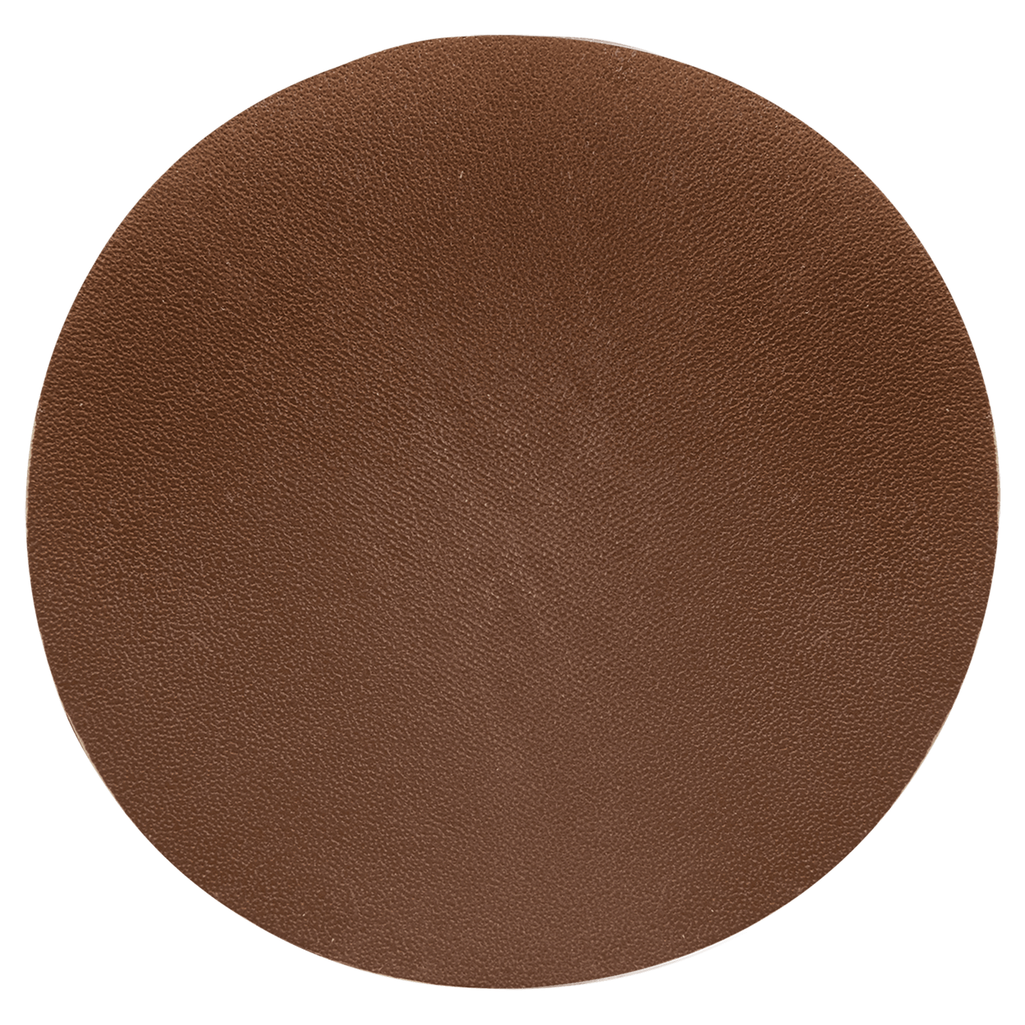 Custom 2" Round  Genuine Leather Patch with Adhesive
