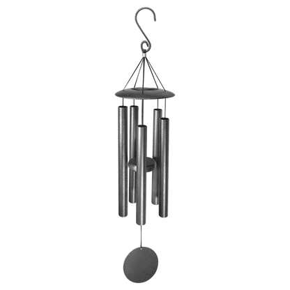 Carillón de viento de aluminio recubierto de polvo negro de 30" personalizado