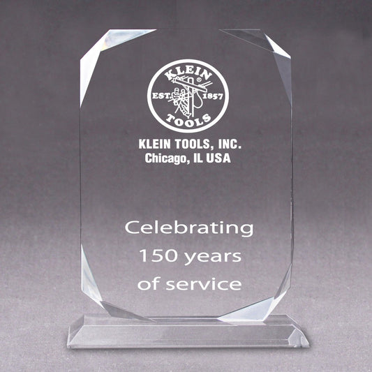 Customized Premium Rectangular Diamond Acrylic Award 11 3/4" x 9"