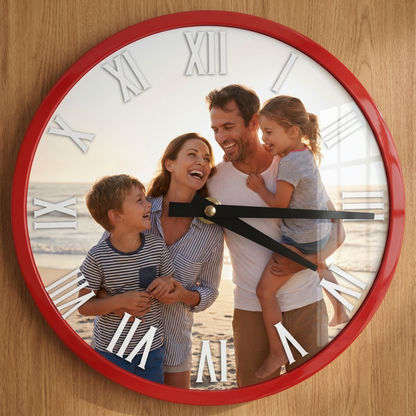 Reloj redondo de 8,25" personalizado a todo color
