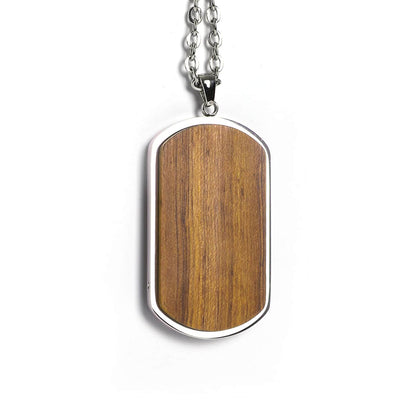 Collar colgante de madera personalizable