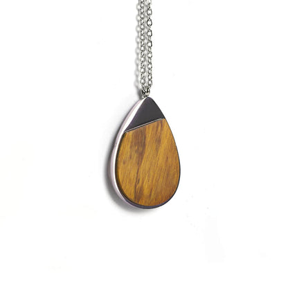Collar colgante de madera personalizable