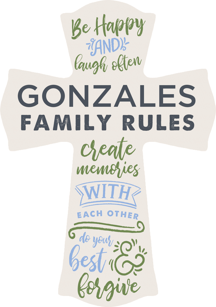 Customized 11.5'' x 8'' MDF Cross