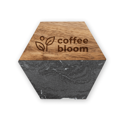 Custom Engraved Marble and Acacia Wood Coasters (4Pack)