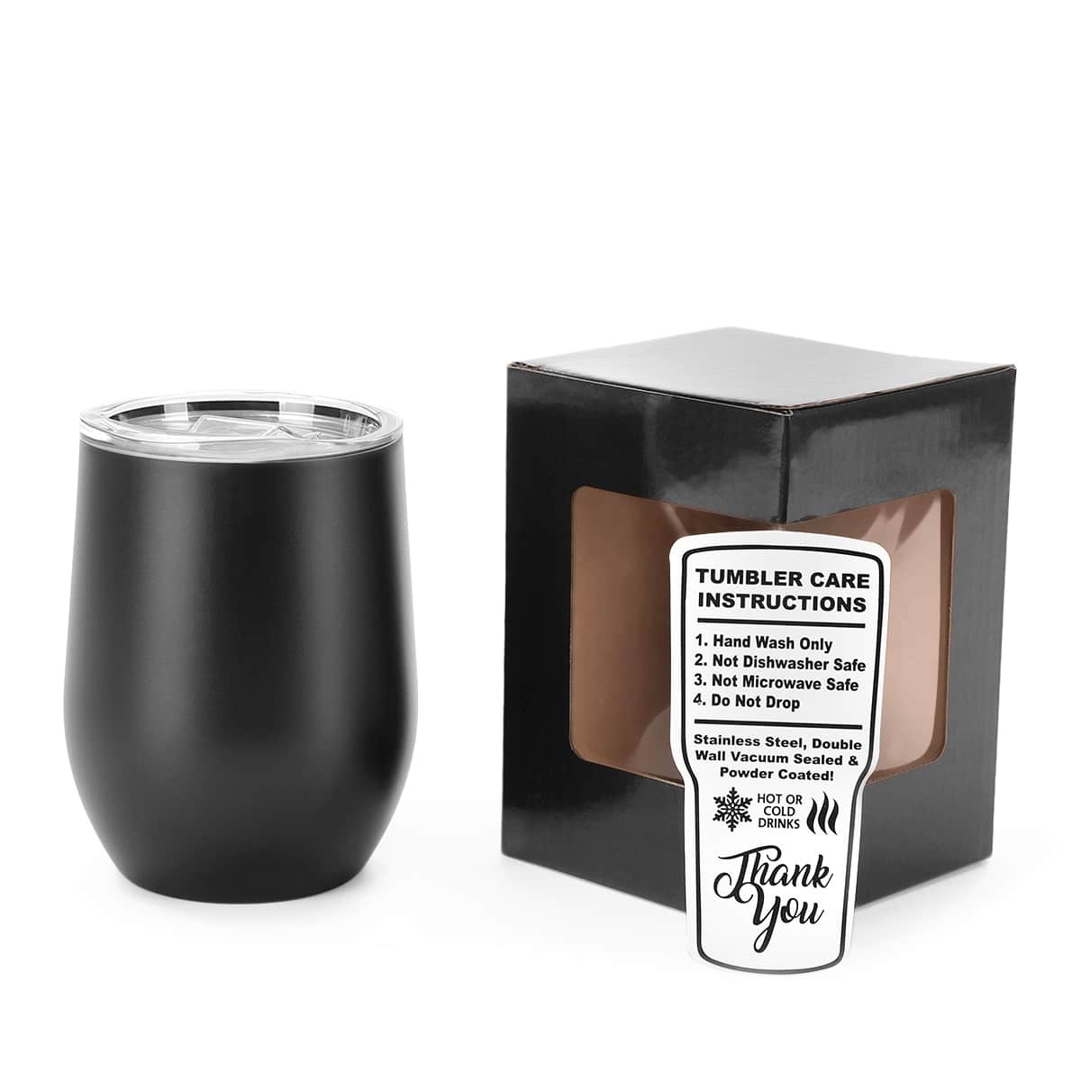 Vaso de vino premium personalizado de 12 oz